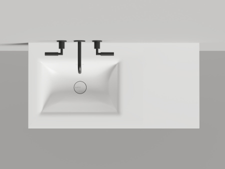 Раковина из искусственного камня S-Stone Salini Onda 1402206MN 200х70 накладная цвет белый